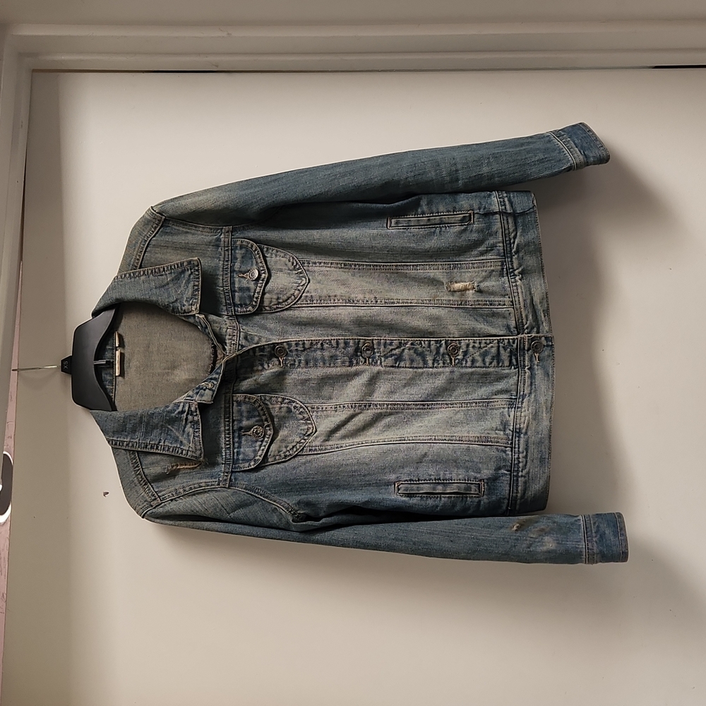 Jean jacket...like new worn 1 time to concert..too big..cute